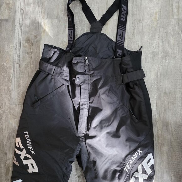 FXR Pants Womens 16 Black Team Pant F.A.S.T. HYDRX Insulated Snowmobile Bib - Picture 5 of 15